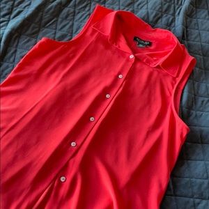 Rachel Zoe - Red - Tunic - Button up - NWOT